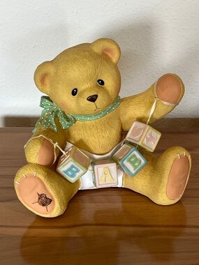 1996 Cherished Teddies Teddy Bear Baby Bear Bank Vintage